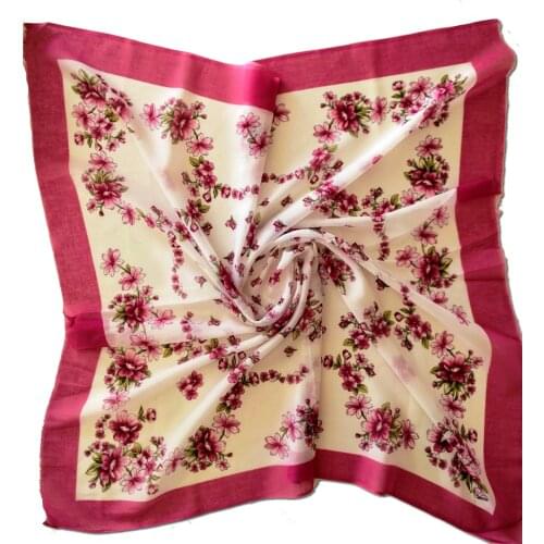 Fully Cotton Pink Scarf, Writing, Head Cover, Kerchief, Cheesecloth