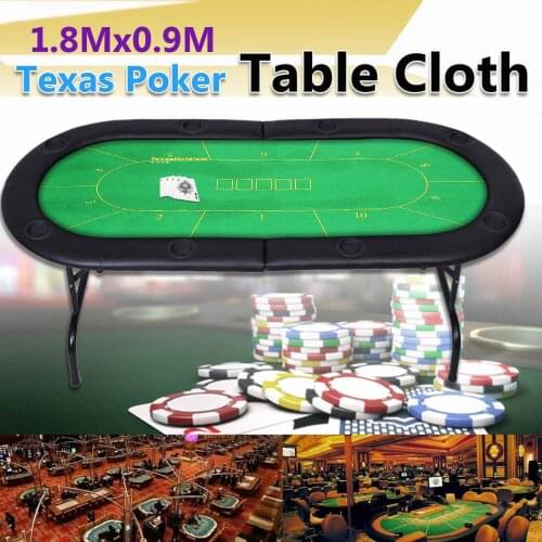 180X90cm 10 Player Folding Felt Rotary Texas Holdem Poker Table Board Cloth Mat Board Game Poker Table Cloth Entertainment Board