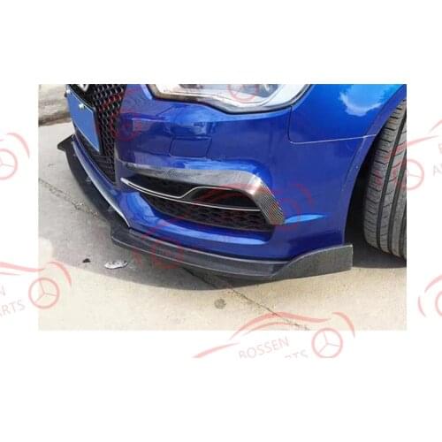 Carbon Fiber Front Fog Light Splitter Cover Frame Trims for Audi A3 S3 2013-2016 Car Styling not Hatchback or Sportback