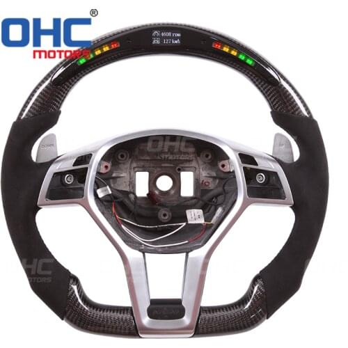 100% Real Carbon Fiber LED Steering Wheel compatible for X156 X204 C117,X117 W218,X218 R231 GLA GLK CLA CLS SL