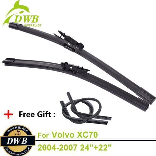 2PCS ECO Wiper Blades for Volvo XC70 2004-2007 24"+22", Free 2Pcs Rubbers, Direct Fit Windscreen Wipers