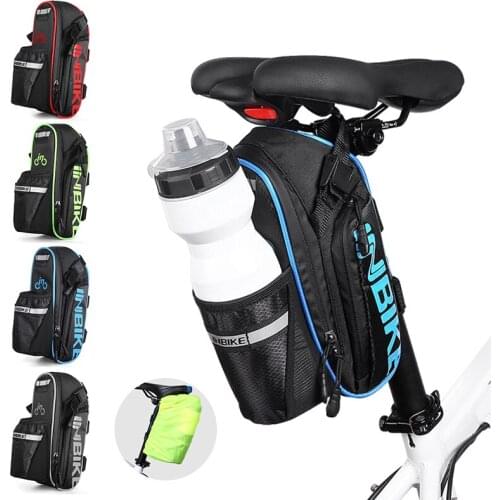 2021 Bicycle Saddle Bags MTB Road Cycling Seatpost Bottle Waterproof Reflective Rear Pouch Hang With Rain Cover Bike Accessories