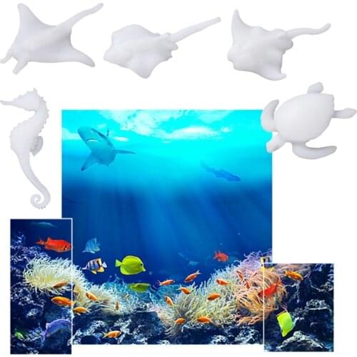 3D Diy Crystal Epoxy Material Filling Enclosed Marine Animal Model Micro Landscape Fish Sea Turtle Material Accessories
