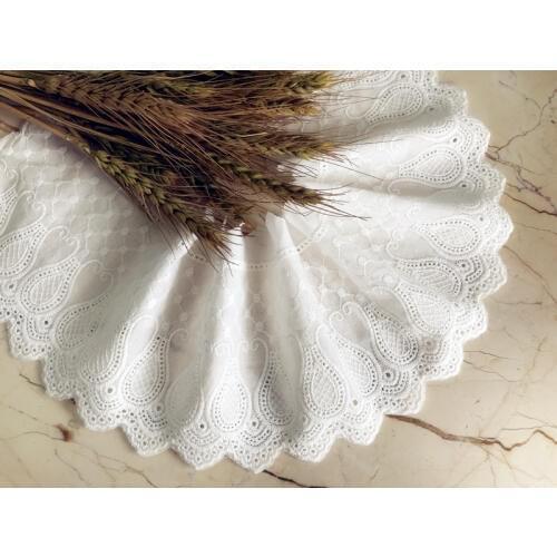 5Yards Length Off White Cotton Lace Trims Costume Trimmings Ribbon Applique DIY Sewing Lace Fabric