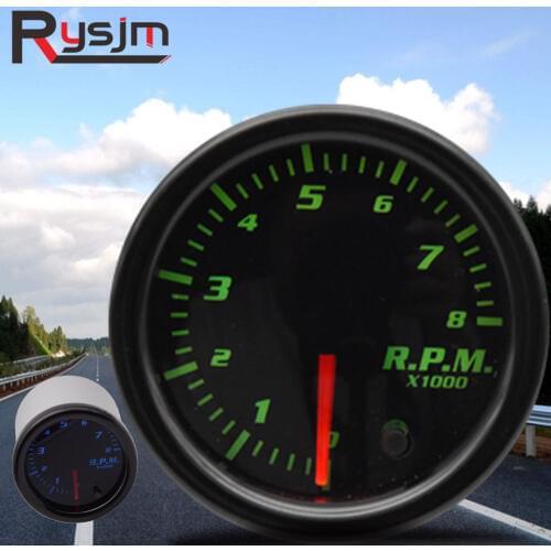 2" 52mm car tachometer for boat motor 12V 1-10 Cylinder 7 colors rpm meter gauge auto outboard engine tachometer shift light led