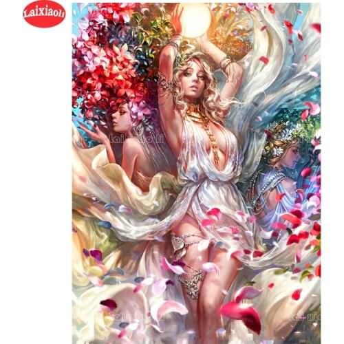 5D DIY Diamond Painting Fantasy beautiful sexy woman Full Square Round Drill Embroidery Cross Stitch 5D icon gift Home Decor