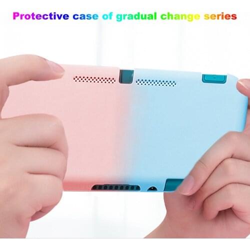 Bevigac Fashion Dual-color Gradient Matte Protective Cover Case for Nintendo Switch NS Lite Console Joy-Con Controllers