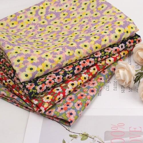 Floral Chiffon Fabric Diy Hand Sewing Dress Making Materials Fabric By The Meter Yard Internet Celebrity Home Textile 45*150cm
