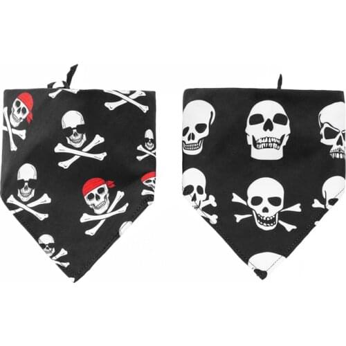 Pet Dog Decorative Accessory Cotton Hallowmas Skull Collar Bandanas Puppy Cats Scarfs Bibs Bright