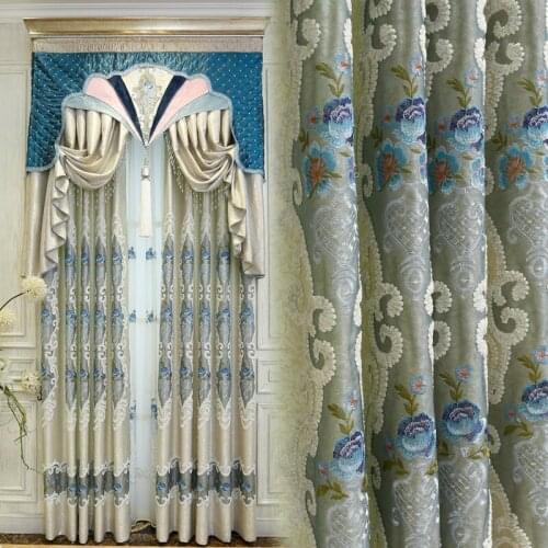European super Luxury Curtains for Window new Styles for Living Room Elegant Drapes European Curtains Embroidered curtains