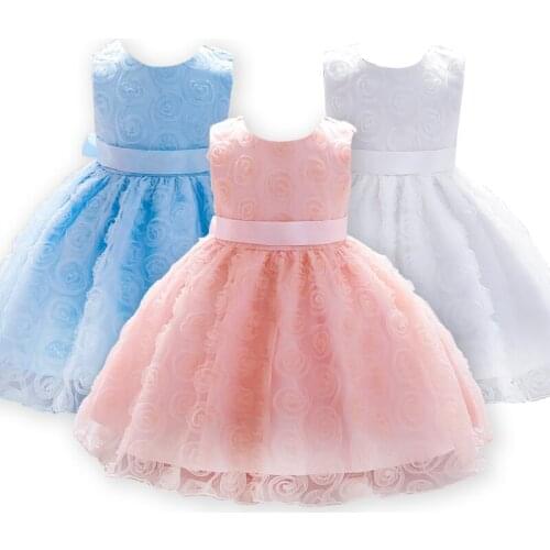 European Trend Store Toddler Infant Baby Girl Princess Lace Dress Wedding Dress Kids Vestidos For Baby Girl 1 Years Old birthday
