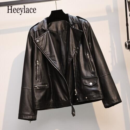 Heeylace Womens Winter Leather Jackets
