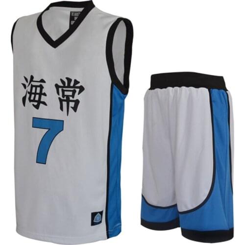 Anime Kuroko No Basuke KAIJO Kise Ryota 7# Costume Basketball Jersey Cosplay Uniform Vest Singlet Shirt Sleeveless Set