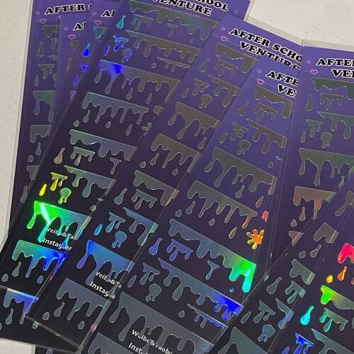 Colorful Laser Personalized Stickers Cute Cream Drops DIY Scrapbooking Idol Card Album Stationery Decorative Stickers