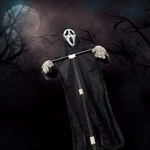 Creative Garden Ghost Face Scarecrow Yard Hanging Scary Scream Halloween Garden Yard Tree Hanging Halloween Decor Funny Party