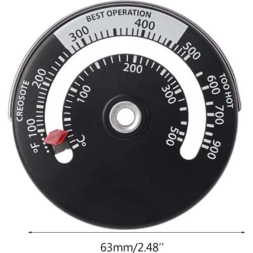 Magnetic Stove Flue Pipe Thermometer Stove Burn Indicator Heater Temperature Gauge Woodburner Stove Pipe Fan Thermometer