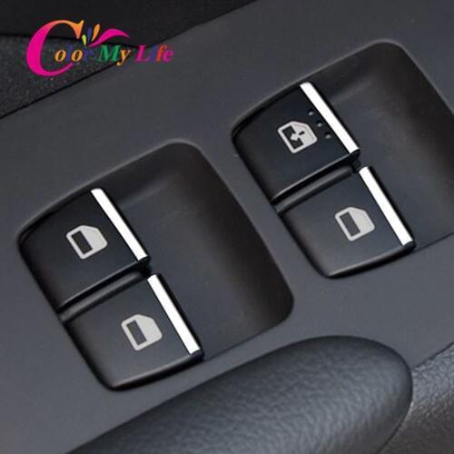 Color My Life 7Pcs/Set ABS Chrome Window Lifter Switch Button Cover Trim for Hyundai Accent Solaris 2016 - 2020 Accessories