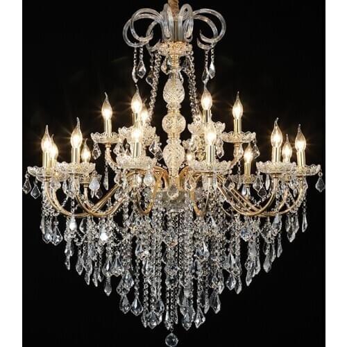 2020 new European style living room crystal pendant lamp restaurant lamp luxury hotel lobby hanging lamp E14