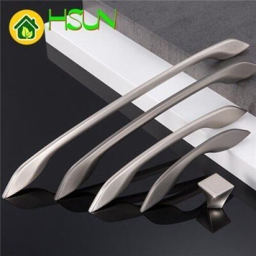 Ash Grey Zinc Alloy Handle American Style Simple Cabinet Door Drawer Handle Concise Hardware Accessories Handle Brushed Design