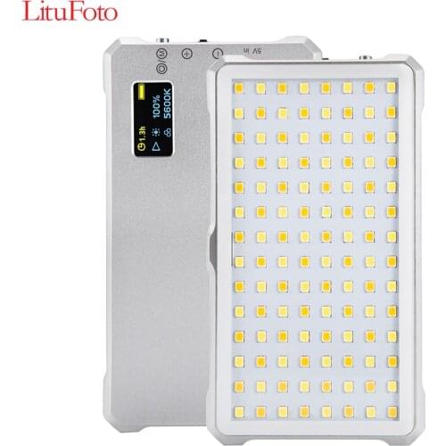 LituFoto F12 Mini LED Video selfie studio Light photographic lighting 3200-5600K Brightness 5%-100% CRI 96+ with Mount Adapter
