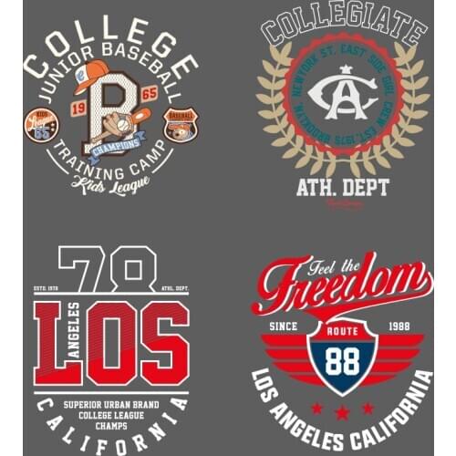 Simple Personality Letter Logo Pattern Heat Transfer for Clothing Printed Printed Ironing For Clothing DIY Appliques Washable