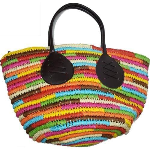 Very large 50x40CM Woven Straw paper material Hot Summer Fashion Beach Bags lightweight 0.5KG Women Bag A1122