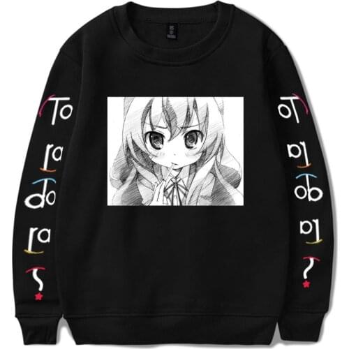 Print Anime Toradora Round Neck Sweatshirt Unisex Fashion Sweatshirt Pullover Harajuku Breathable Loose Unique O-neck Clothes