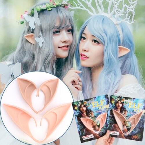 Halloween Decoration Elf Ears Cospaly Anime Fairy Ear Costumes Wicth Latex Angel Prop Dress Up Horror Party DIY Decorations Toys