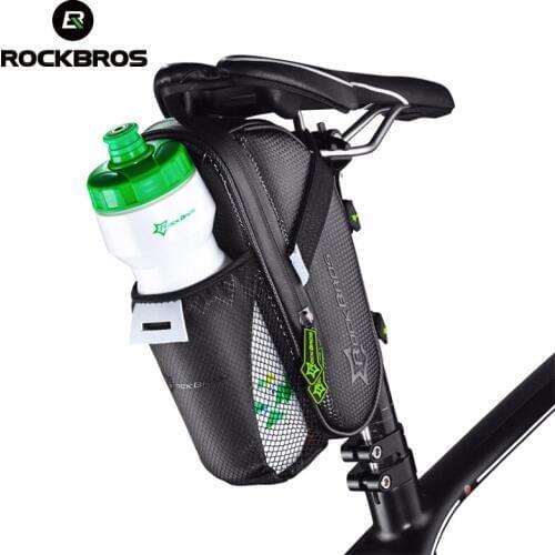 2019 ROCKBROS Bicycle Water Bottle Pocket Waterproof Reflective MTB Bike Saddle Bag Outdoor Sports Cycling Rear Seat Tail Bag