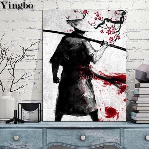 Japan Samurai 5D Diamond Painting Kits Full Square Hero Diamond Embroidery Mosaic Cross Stitch Supplies Decor Diamond Art