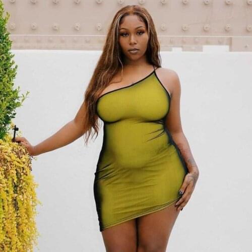 Yiallen Mesh Halter TieUp Baddie Dresses For Women 2021Summer Casual Street Style Sexy Backless Sleeveless Mini Dress Female Hot