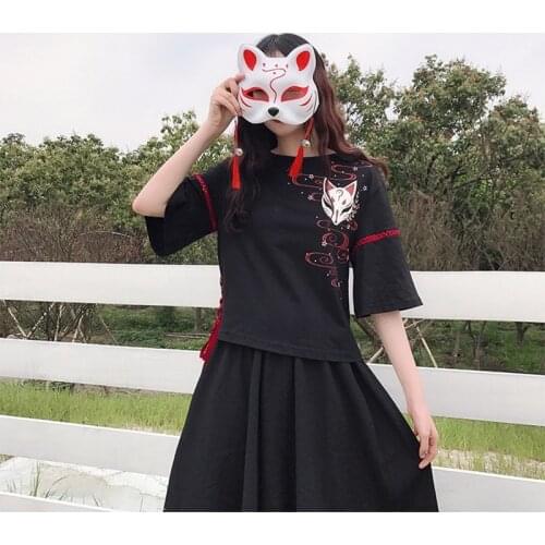 Retro Japanese Style Vintage Haori Harakuju Kawaii Girls Women Tops Yukata Wide Leg Pants Loose Casual Asian Clothes 11527