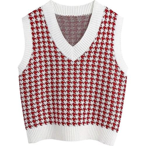 Womens vest 2021 knitted fashion loose retro womens vest chic oversized sweatshirt womens clothing