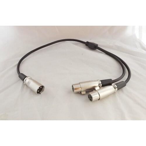 10pcs Premium XLR Male Plug To 2 XLR Female Jack Mic Audio Y Cable Adapter 1.5Ft 50cm