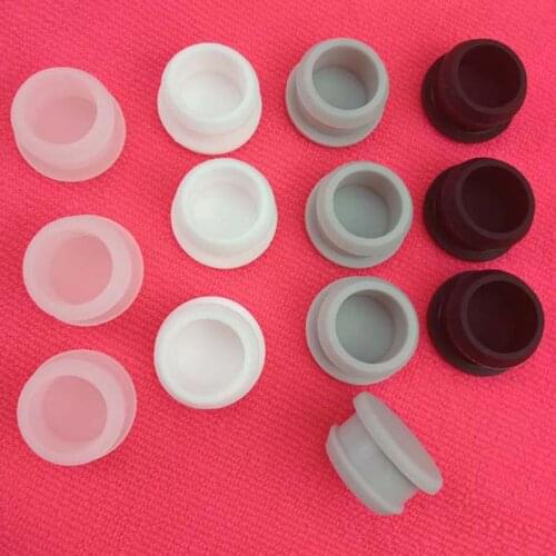 10pcs Silicone Rubber Hole Caps 2.5mm to 50.6mm T Type Plug Cover Snap-on Gasket Blanking End Caps Seal Stopper Inserts 4-Color