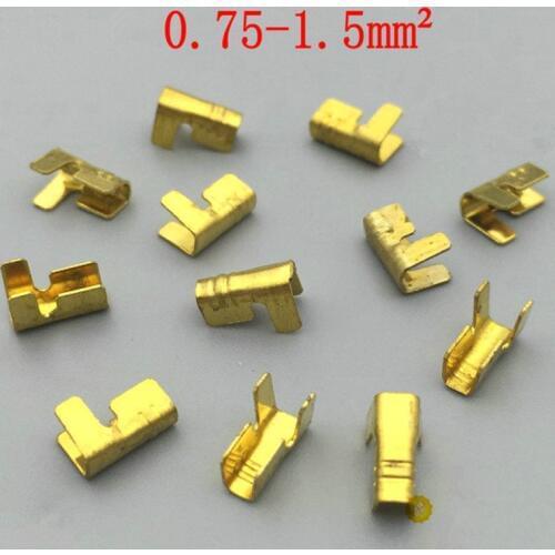 100pcs/lot 452-2 U-shaped terminal tab cold inserts connectors / terminal connector cable / wire cable lug,0.75-1.5mm2