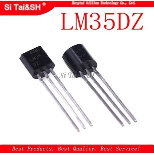 2pcs/lot Integrated Circuit LM35DZ TO-92 LM35 Precision Centigrade Temperature Sensor For IC Low Impedance