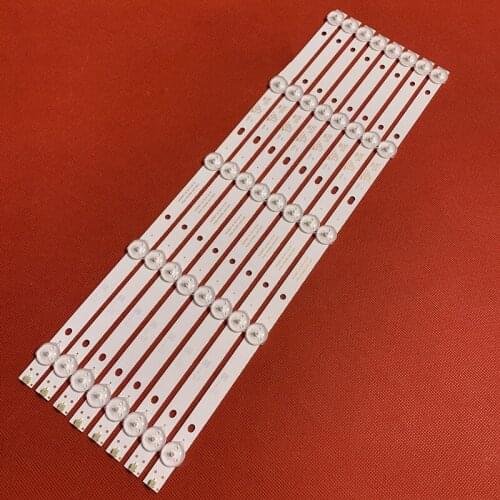 8pcs/kit 407mm(3v) LED Strip 5leds for 43PFF5459 42PUF6052 K420WD7 4708-K420WD-A3213K01 K420WDB TH-43C500C LE42D8800 LE42D59