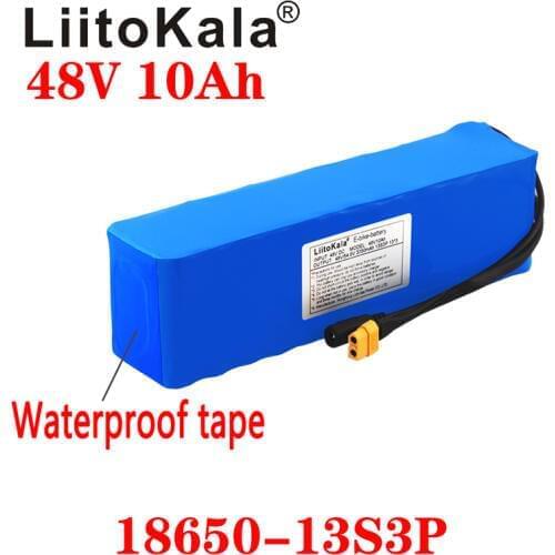 LiitoKala 48V 10ah 13s3p High Power 18650 Battery Electric Vehicle Electric Motorcycle DIY Battery BMS Protection XT60 Plug