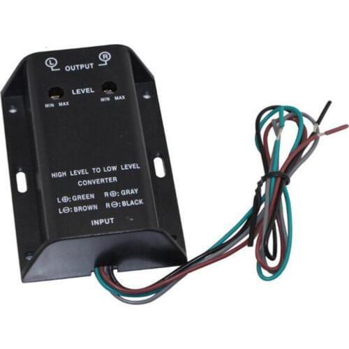 Car Audio RCA Speaker Converter Adapter High To Low Level Output Bass Audio Adapter Wire