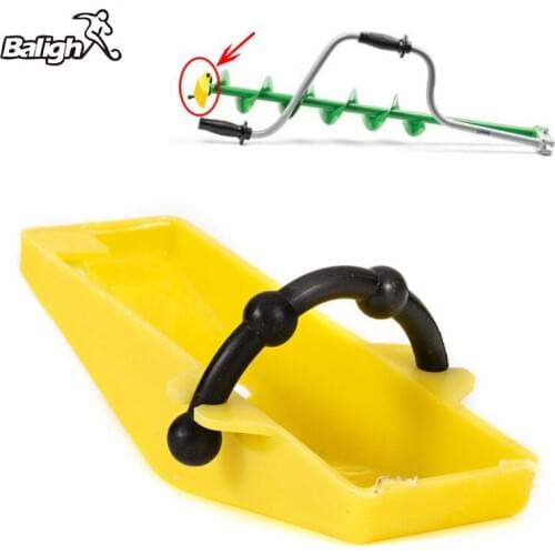 Balight Ice Fishing Punch Hole Drill Blade Winter Ice Fishing Essential Tools Hand Spiral Drilling Ice Drill Power Head Cover
