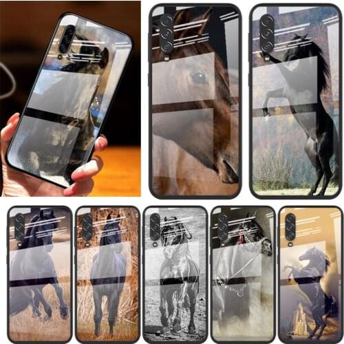 Anime Horse Animal For Samsung Note 20 10 9 8 Ultra Lite Plus 5G A70 A50 A40 A30 A20 A10 Tempered Glass Phone Case