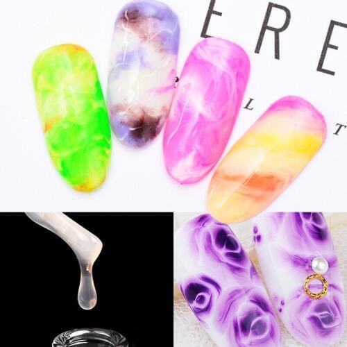 7.5ml Blooming Nail Gel Varnish Ink Marble Gradient Watercolors Blossom UV Nails Gel Lacquer Polish Clear Soak Off Manicure