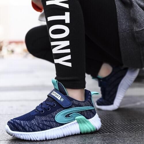 Skoex Childrens Sneakers Fashion Hook Loop For Boys School Casual Running Shoes Lightweight Breathable Kids Tennis Sports Shoes