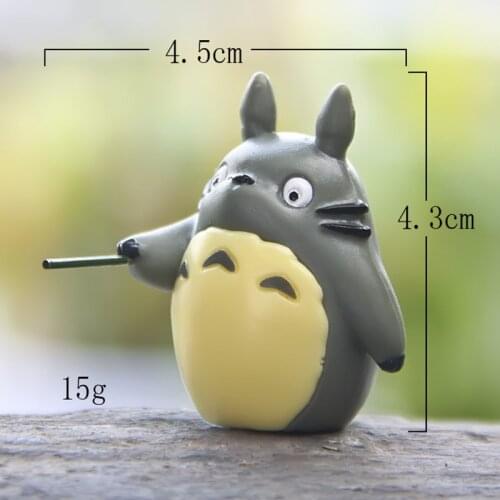 5cm Mini Totoros Action Figure With Fishing Rod Toys Neighbor Action Figurens Dolls Collection Model Birthday Gifts Decor
