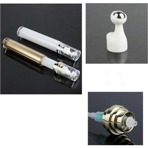 50pcs 20ml Eye Cream Vial Portable Acrylic White Gold Perfume Bottle With Roll-on Empty Essential Oils Case For Traveler