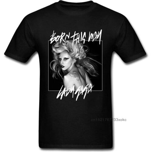 Lady Gaga T Shirt Big Woman Tops Men T-shirt Sexy Black Tee Famous Artist Clothing Vintage Grey Tshirt Crazy Fashion