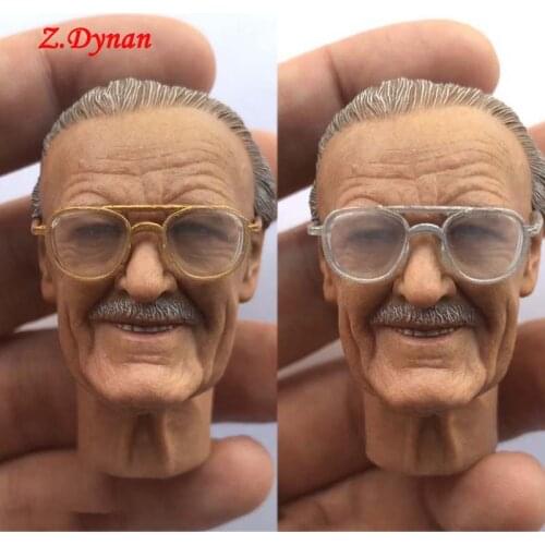 1/6 Male Head Sculpt with Sunglasses Smiling Expression Head Collections