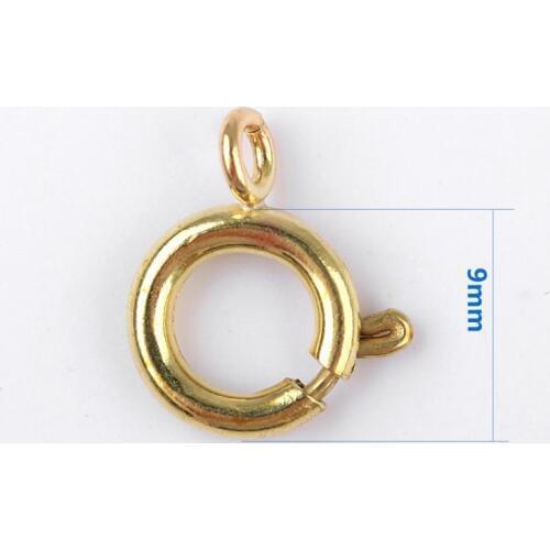 Brass Spring Ring Clasp jewelry findings shipping free mang color can be plated SR-9mm/3000pcs