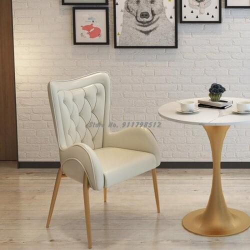 Nordic light luxury dining chair modern minimalist net red single book chair home chair restaurant hotel back chair makeup chair